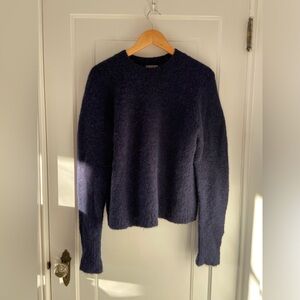 J. Crew Point Sur Navy Blue Crew Neck Sweater